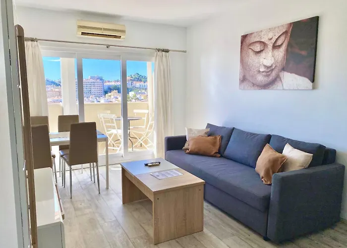El Estudio De La Playa Benalbeach New 1Bd, Piscinas, Playa Y Vistas Al Mar Ref504