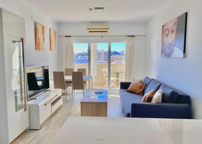 El Estudio De La Playa Benalbeach New 1Bd, Piscinas, Playa Y Vistas Al Mar Ref504